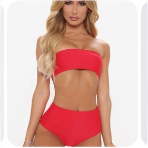 Fashion Nova Bikini Swimsuit - Red